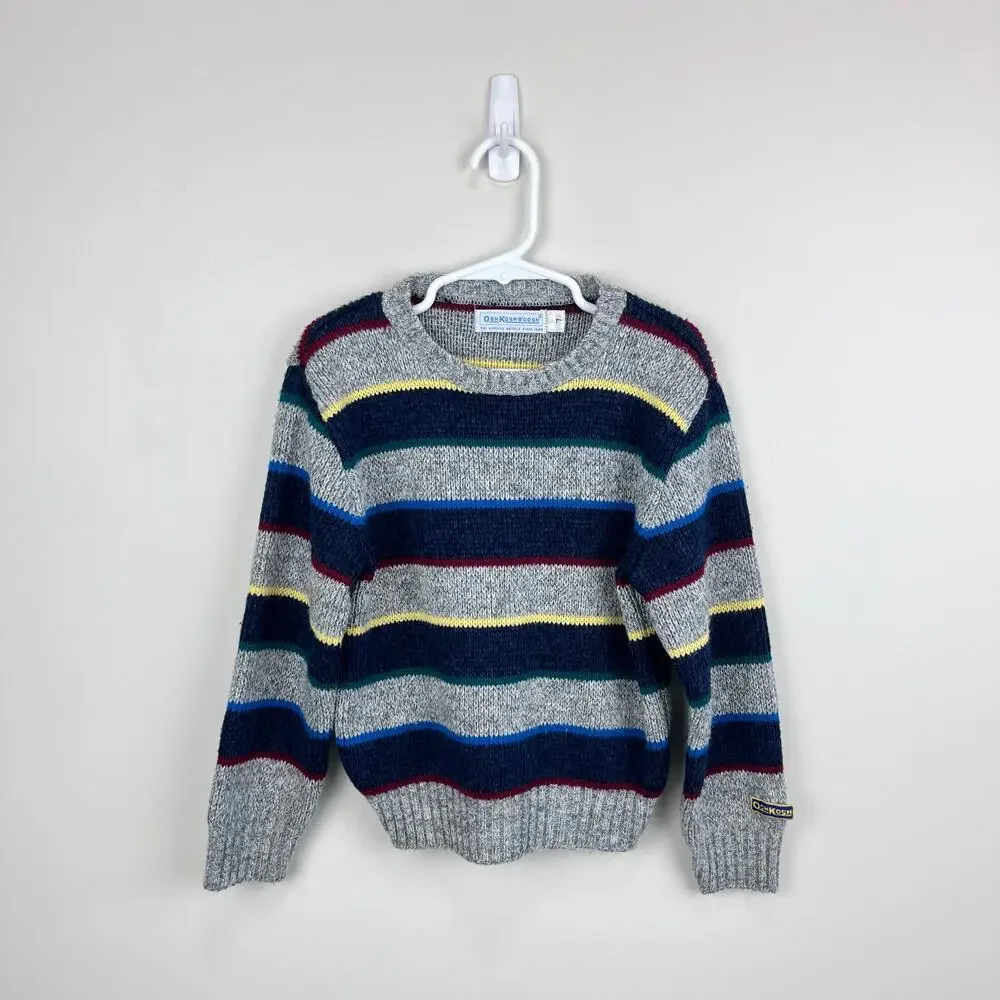 Vintage OshKosh B'gosh Striped Sweater 7 USA